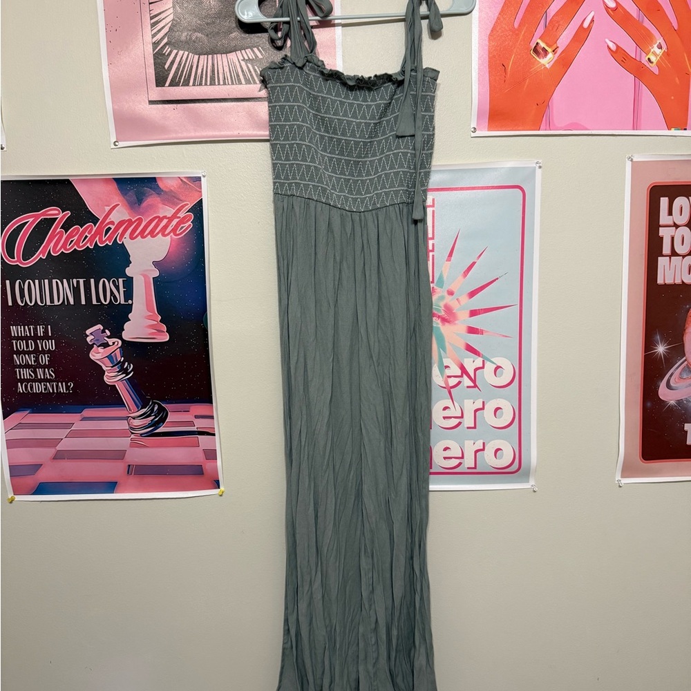 Francesca's Collections Green Jumpsuit